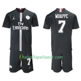 Jalkapallo Pelipaidat Paris Saint Germain Mbappe 7 Jodan Musta Lasten 3 Paita 2018-2019 Lyhythihainen